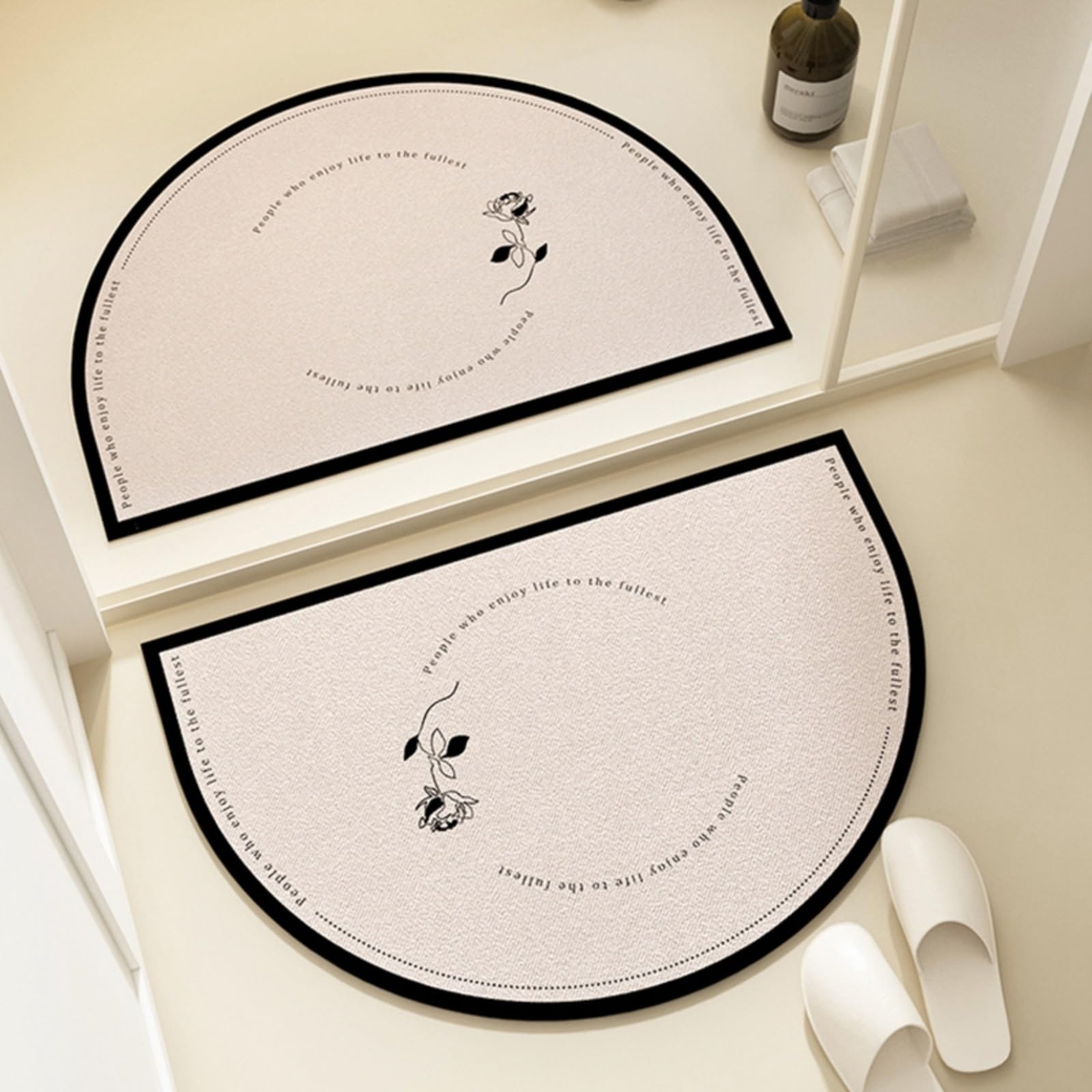 Tapis de bain antidérapant et souple 40x60cm pour sécuriser les sorties de douche glissantes