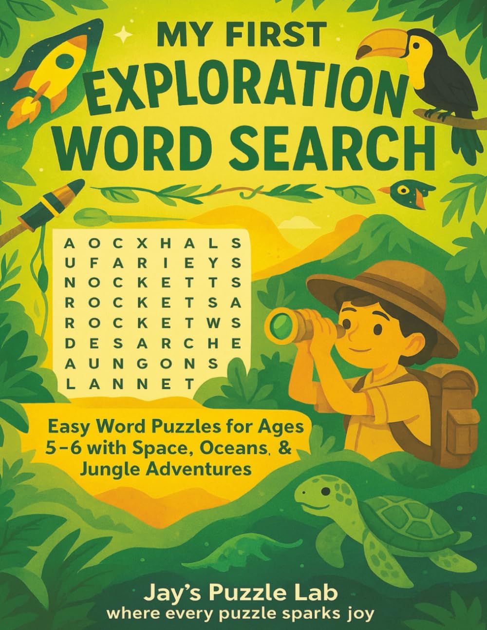 My First Exploration Word Search: Easy Word Puzzles for Ages 5-6 with Space, Oceans & Jungle Adventures (My First Word Search: Easy Word Puzzles for Ages 5-6)
