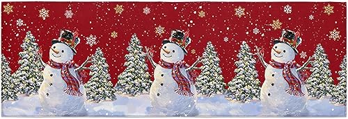 Miniatura 56 de Alfombras y tapetes de cocina Hello Fall, 2 unidades, color azul, naranja, calabaza, hoja de arce, pájaros, alfombras antideslizantes con pasillo