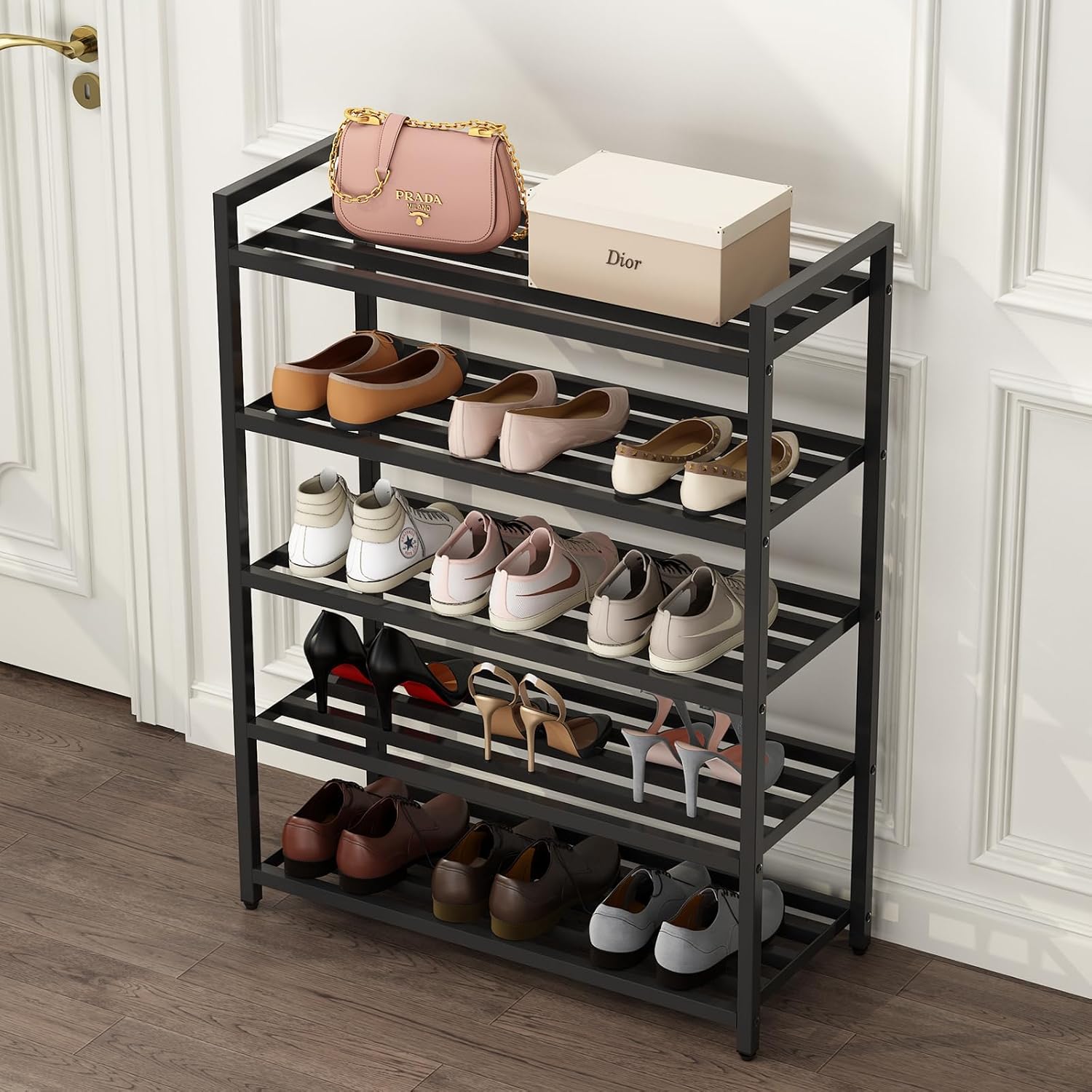 Amazon Brand - Umi 5 Layer Shoe Rack For Home Chappal Stand Sneakers Slippers Stand Footwear Bookshelf Storage Organizer Kitchen Storage Rack Portable Shoe Rack Metal Frame - 70.5x25.5x91cm offers donot miss 7 Amazon Brand - Umi 5 Layer Shoe Rack For Home Chappal Stand Sneakers Slippers Stand Footwear Bookshelf Storage Organizer Kitchen Storage Rack Portable Shoe Rack Metal Frame - 70.5x25.5x91cm offers donot miss