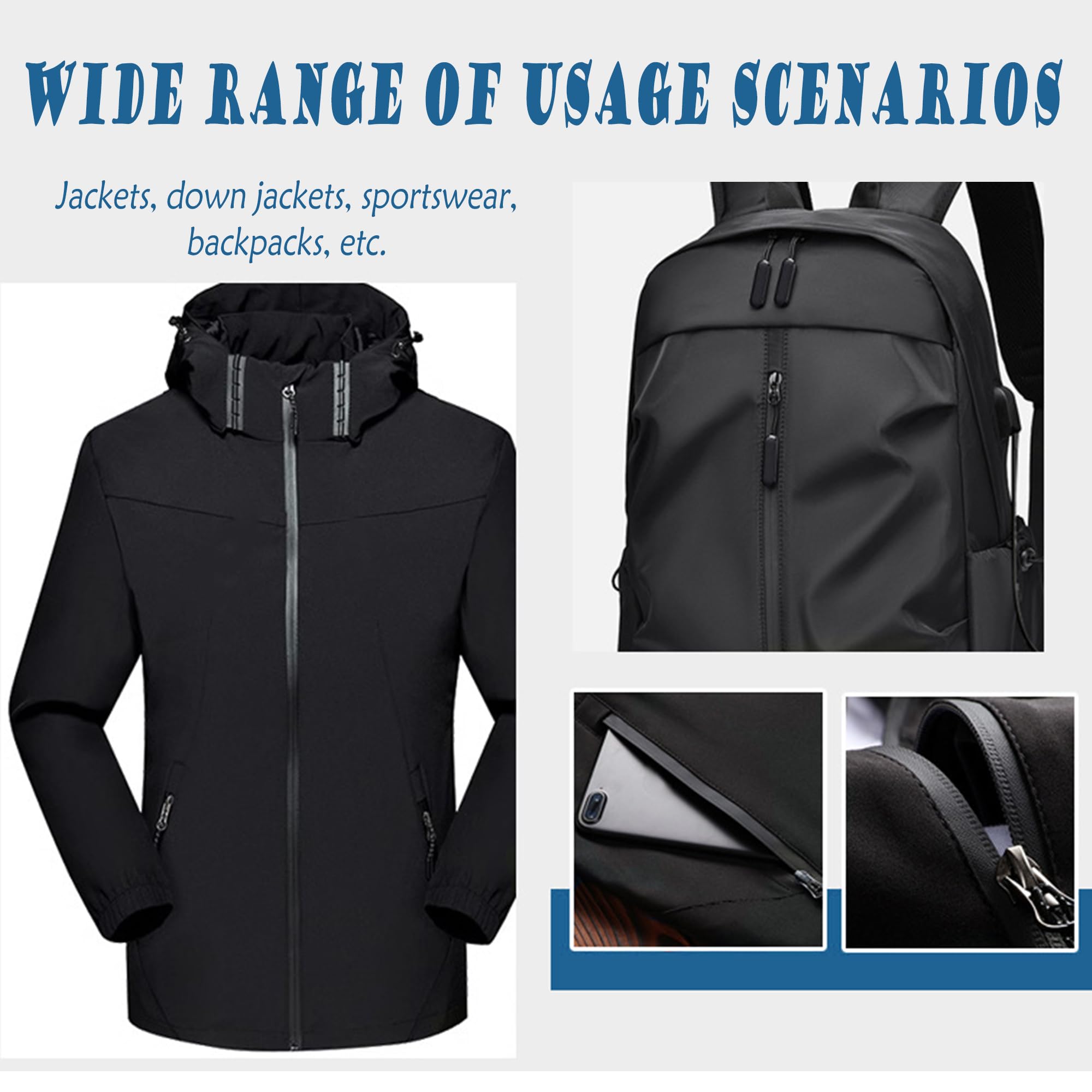 Fermeture à Glissière Séparable 80 Cm – Pour Manteaux épais, Doudounes, Vestes Imperméables | Nylon, Ouverture Facile - 2
