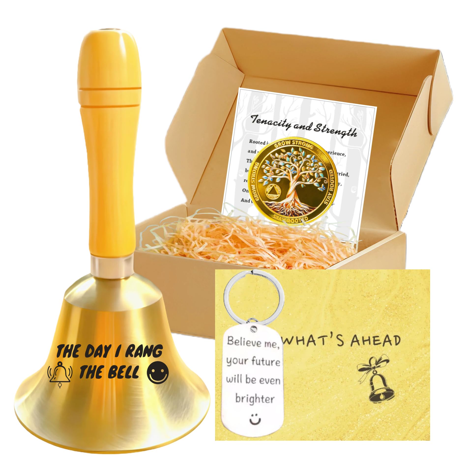 Cancer Bell Survivor Gifts for Man and Women– End of Chemo and Radiotherapy, Ring the Bell Ceremony Gifts, Cancer Survivor Recovery Milestone Celebration Gift, Encouragement Present