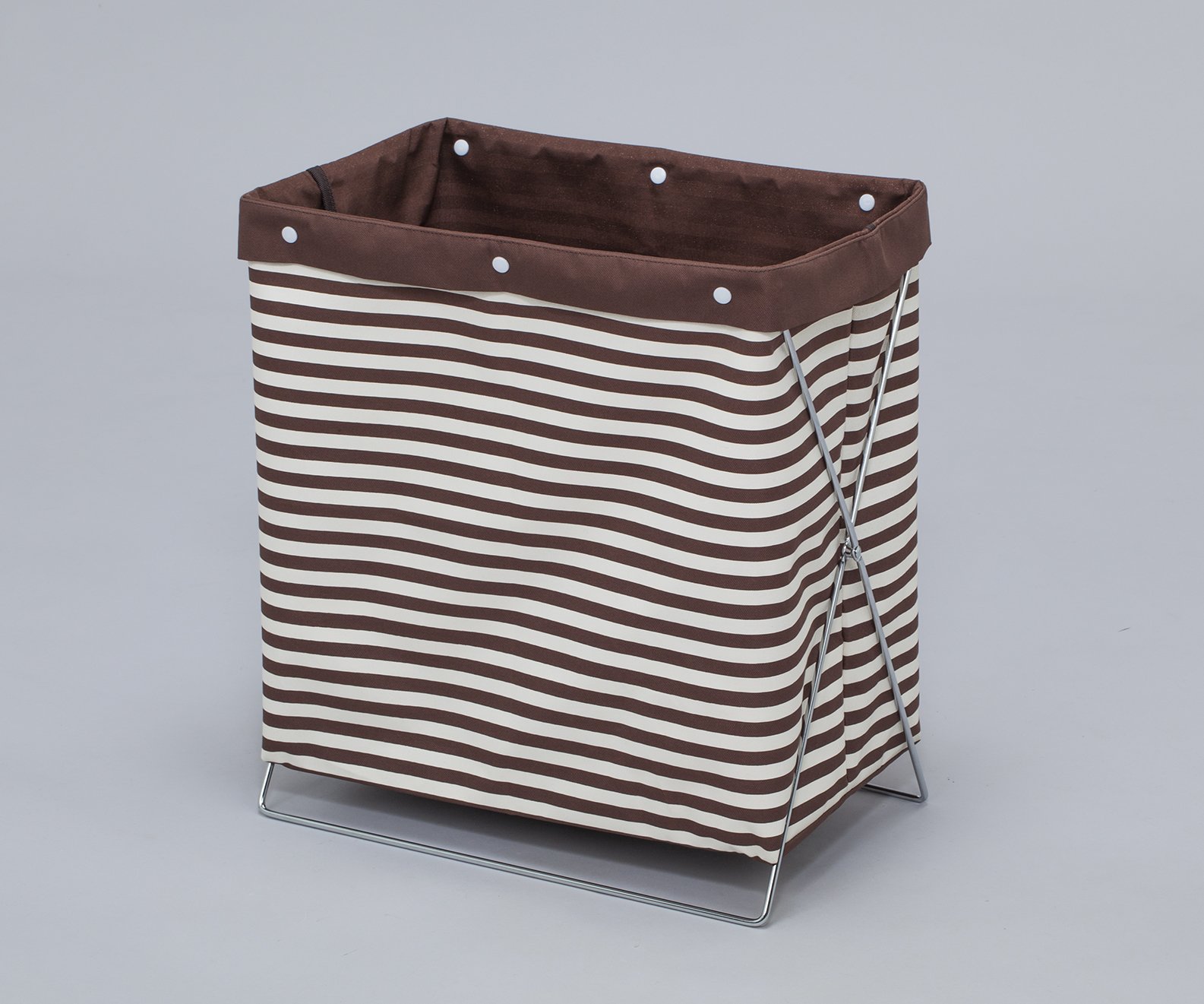 Astro 619-29 Storage Case, Set of 2, Brown, Border Pattern, Magazine Rack, Luggage Storage, Side Wagon, Basket, Folding