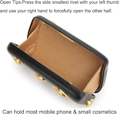 Miniatura 5 de Bolso bandolera de piel sintética para mujer, elegante, formal, para boda, fiesta, baile de graduación 1 a Negro,1 B negro,1 B Claret,B