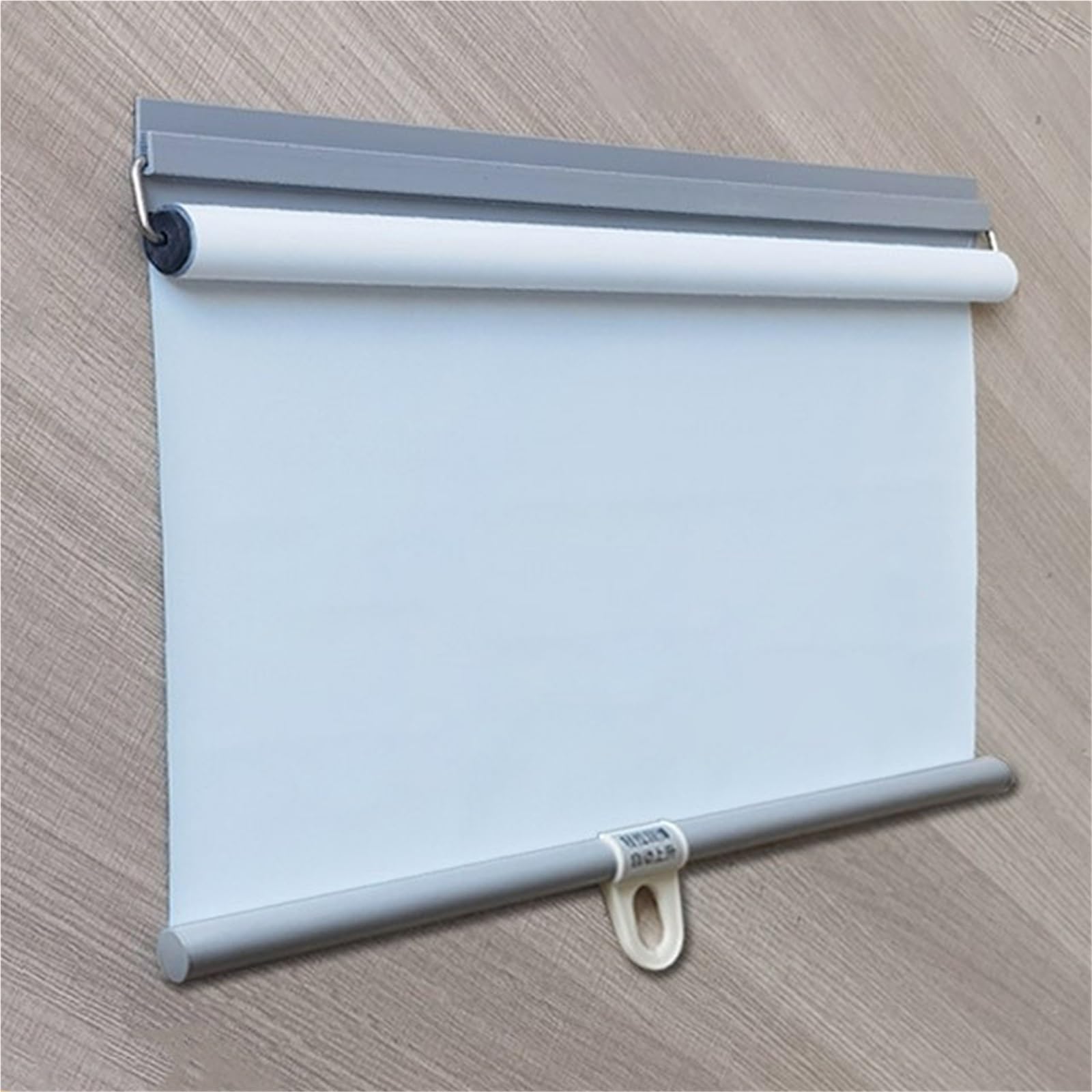 Self-Adhesive Blackout Roller Shades for Windows Cordless No Drill Spring Blinds with Free-Stop, Thermal Insulated & Waterproof Lightweight Roll Up Shades for Bedroom, Office, RV, and Home(White,126W