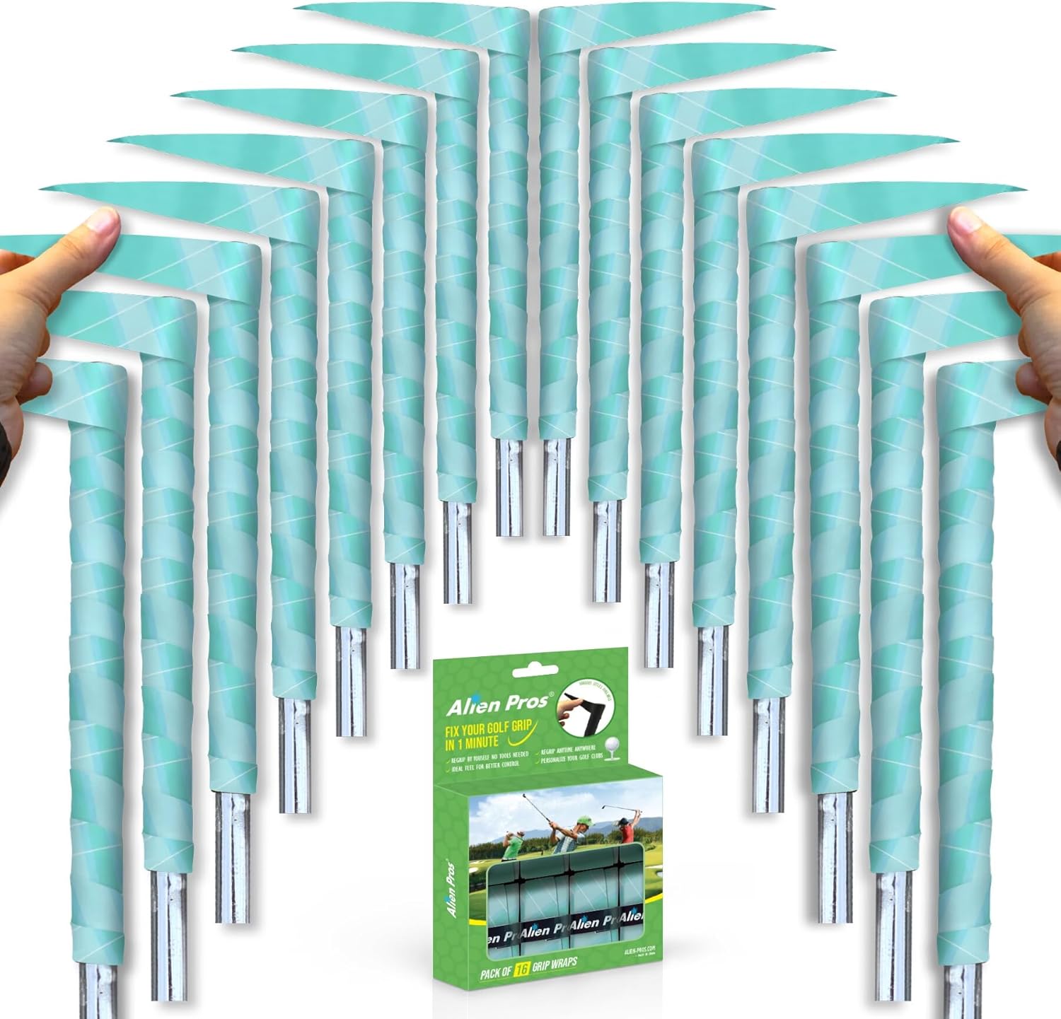 Alien Pros Golf Grip Wrapping Tapes - Innovative Golf Club Grip Solution - Enjoy a Fresh New Grip Feel in Less Than 1 Minute New Style