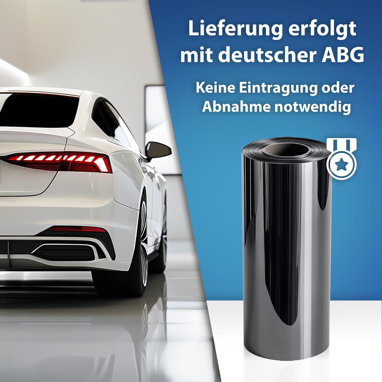 Teinte de vitre pour VW Golf 8 VIII 2019-2027 (5 portes, compact) : film de protection solaire ajusté avec ABG pour fenêtre latérale arrière et vitre arrière, brise-vue | occultant à 95 %