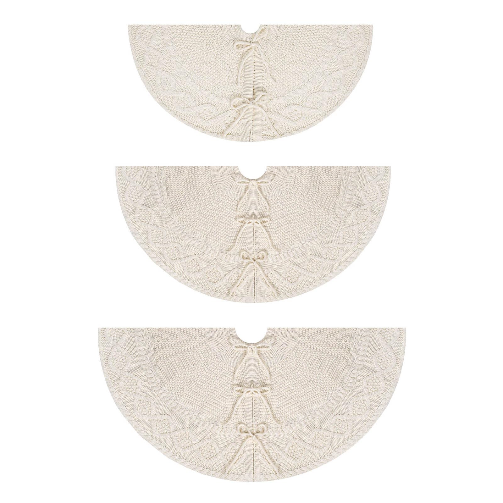Elegante tappeto per albero di Natale, bianco, decorazione per albero di Natale