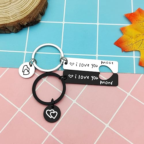 Miniatura 5 de Heigebi Couple Keychain Gifts for Boyfriend Girlfriend Husband Wife Valentine's Day Anniversary Birthday Wedding Presents