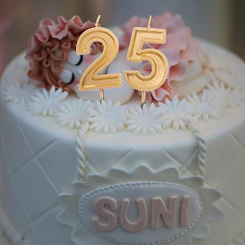 Miniatura 7 de Luter Velas de pastel de cumpleaños con purpurina dorada, velas número 3, decoración de pastel de cumpleaños para fiestas, niños y adultos