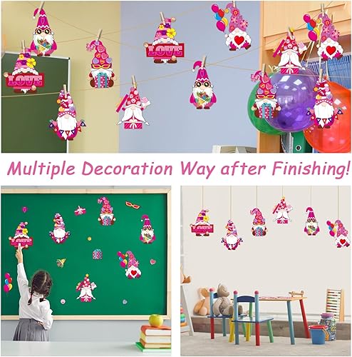 Miniatura 7 de chiazllta Paquete de 30 kits de manualidades para el día de San Valentín manualidades de gnomo para niños en edad preescolar juego de manualidades