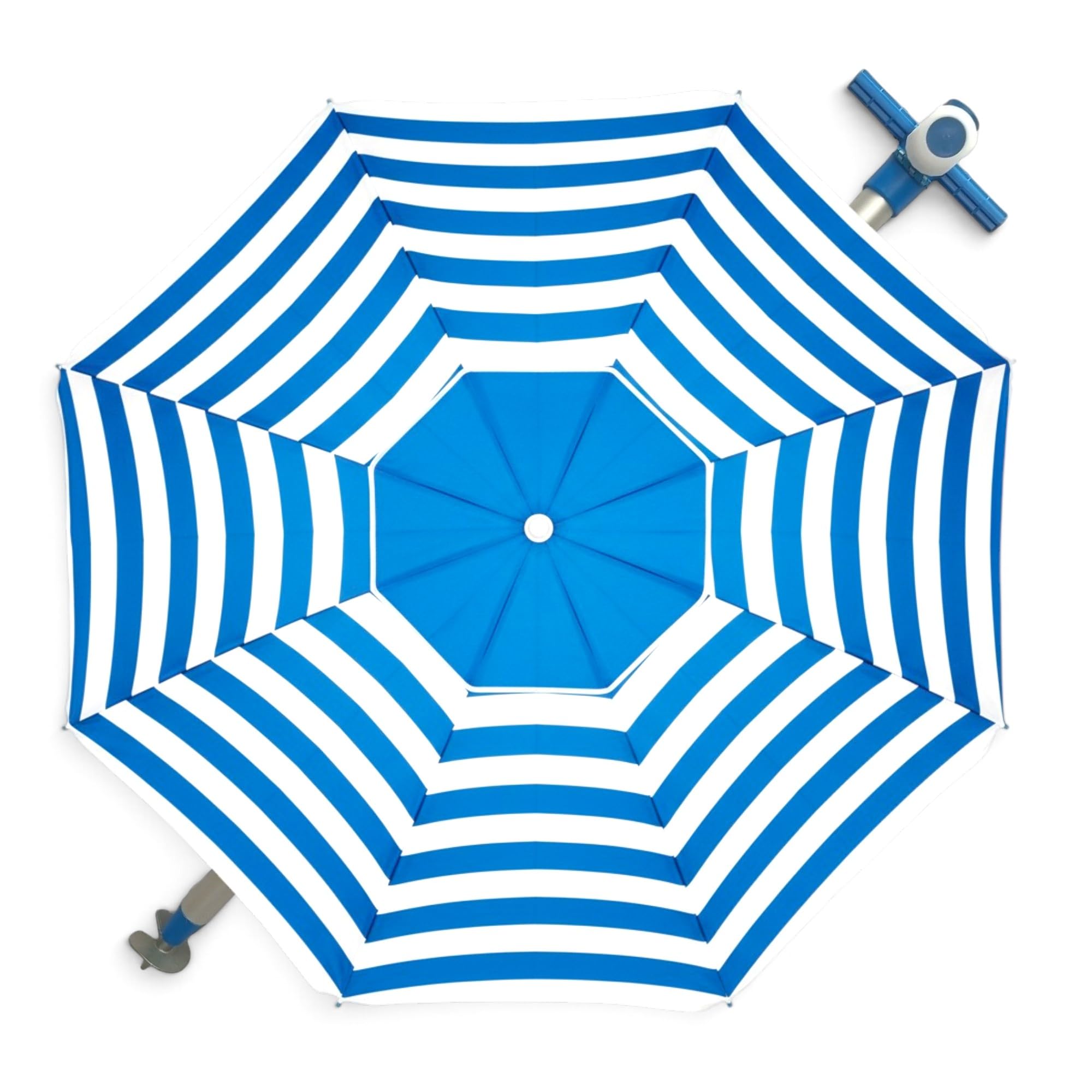 Pincho Large Beach Umbrella 200 cm Wind-proof up to 35 km/h, Aluminium, 8 Fibreglass Ribs, Weight 1.6 kg