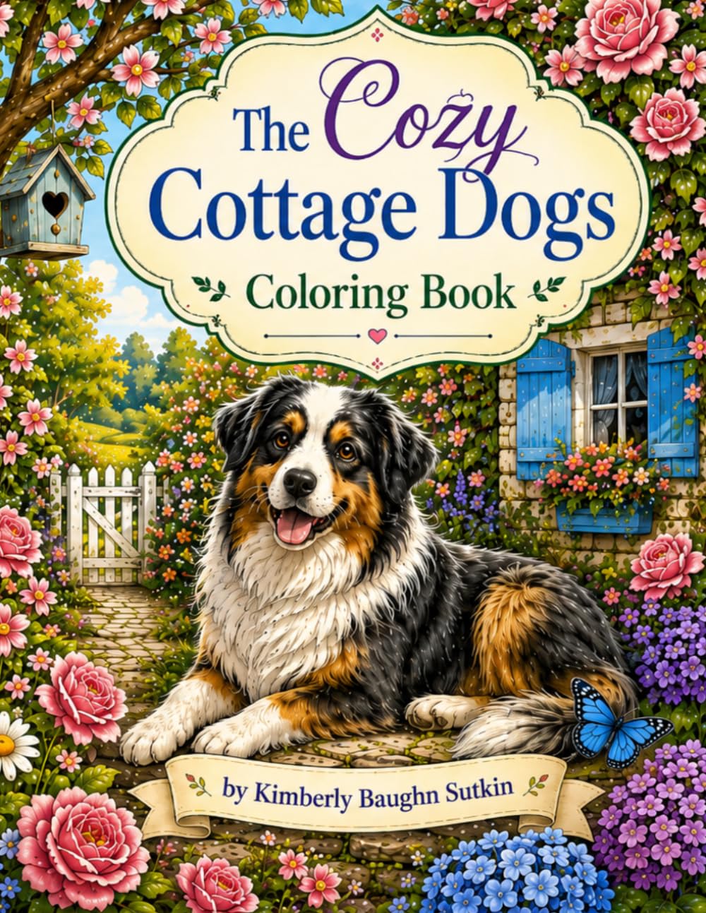 Cozy Cottage Dogs: Coloring Book (Adult Coloring Books)