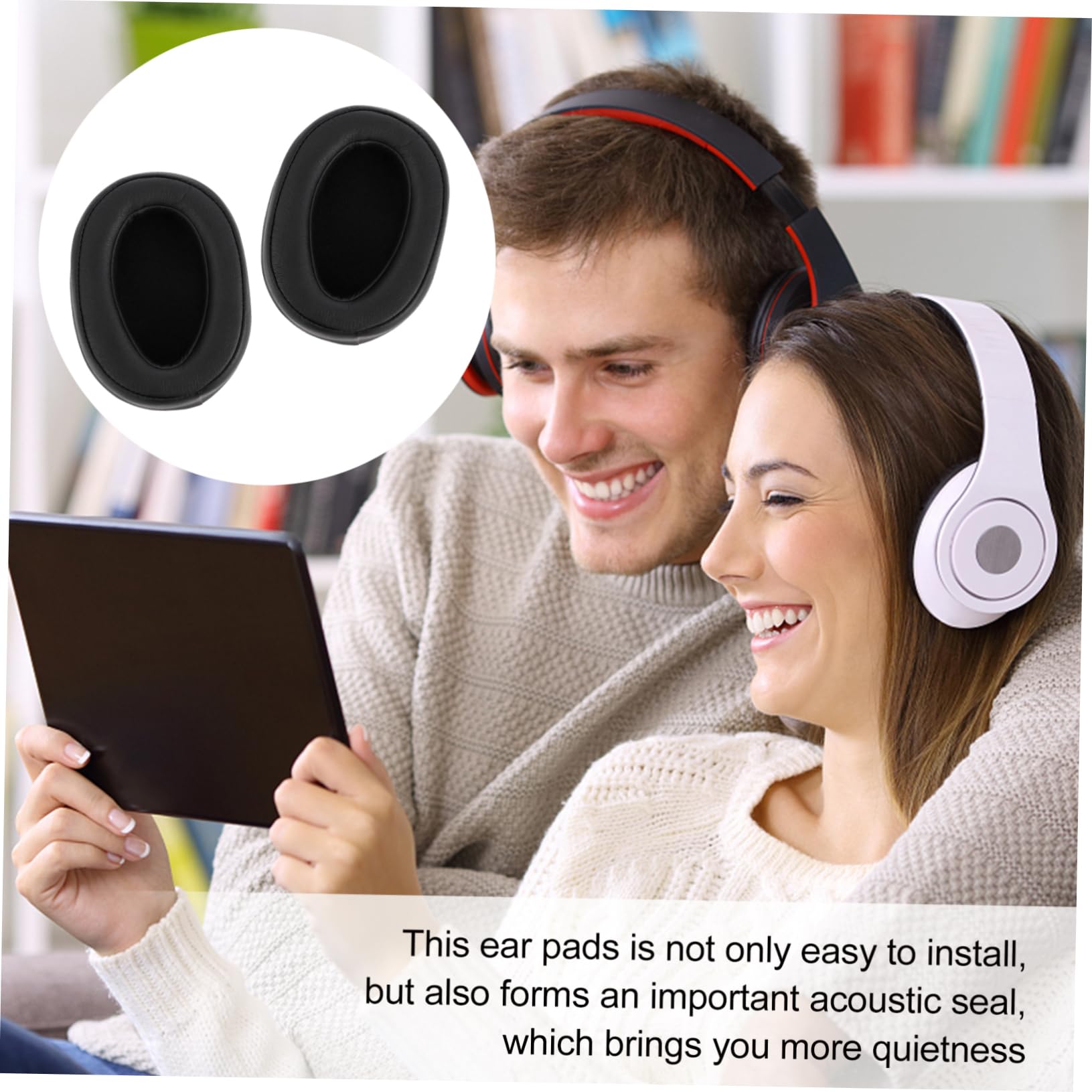 jojofuny 3paia Cuscinetti Per Cuffie Sostitutivi Rivestimenti Per Auricolari Compatibili Con Mdr Comfort e Durabilità Assicurati
