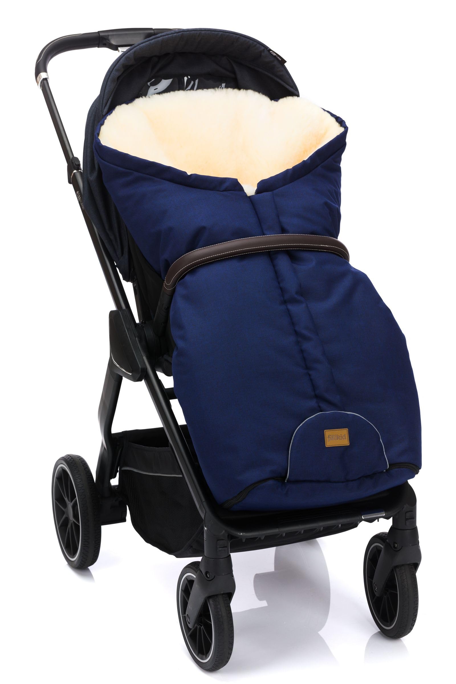 Fillikid Winterfußsack Tacama Exklusiv, Lammfell | Für Kinderwagen & Buggy, atmungsaktiv, wind- & wasserabweisend