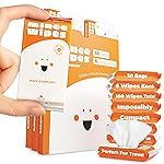 Impossibly Compact Travel Wipes - 99.5% Water - Safe for Sensitive Skin & Hypoallergenic, Resealable, Thick & Durable - For Adults, Kids & Baby Care - Unscented, 30 Pack Total 180 Wipes