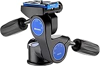 Vista 12 de Benro HD1A Cabezal panorámico/inclinable de 3 vías, capacidad de carga de 8.8 libras, liberación rápida compatible con Arca, controles
