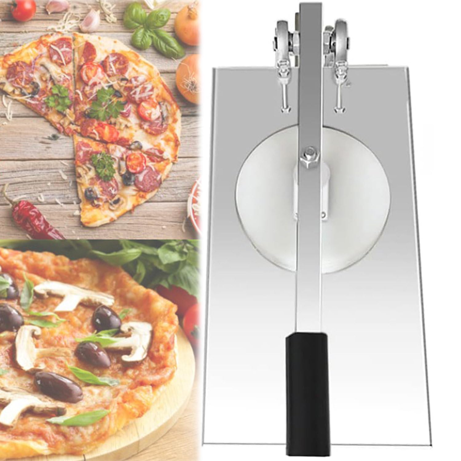 Macchina manuale per stendere l'impasto della pizza, sfogliatrice in