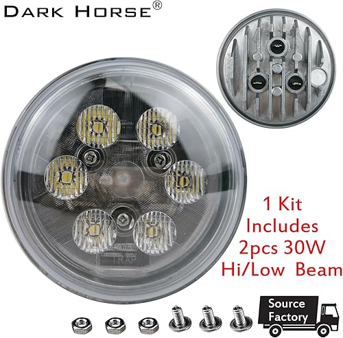 Miniatura 4 de Dark Horse Kit de bombillas de conversión LED 320W 12X compatible con faros de tractor John Deere serie 50: 4050, 4250, 4650, 4850+