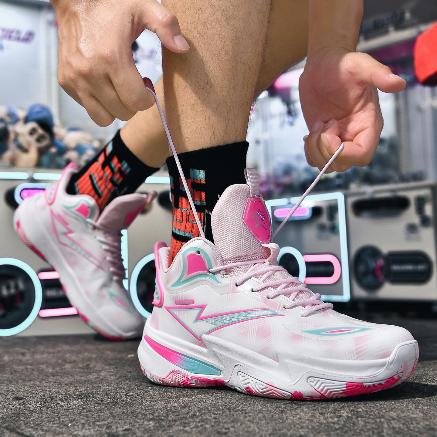 Girls Boys Basketball Shoes High-Top Volleyball Big Kids Non-Slip Lightweight Indoor Outdoor Sport School Sneakers for Youth - Image 5