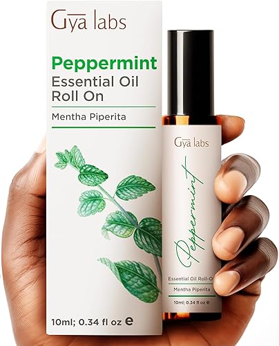 Miniatura 2 de Juego de aceites esenciales de menta roll-on y lavanda de grado de aromaterapia 100% naturales, 2 x 0.34 onzas líquidas Gya Labs