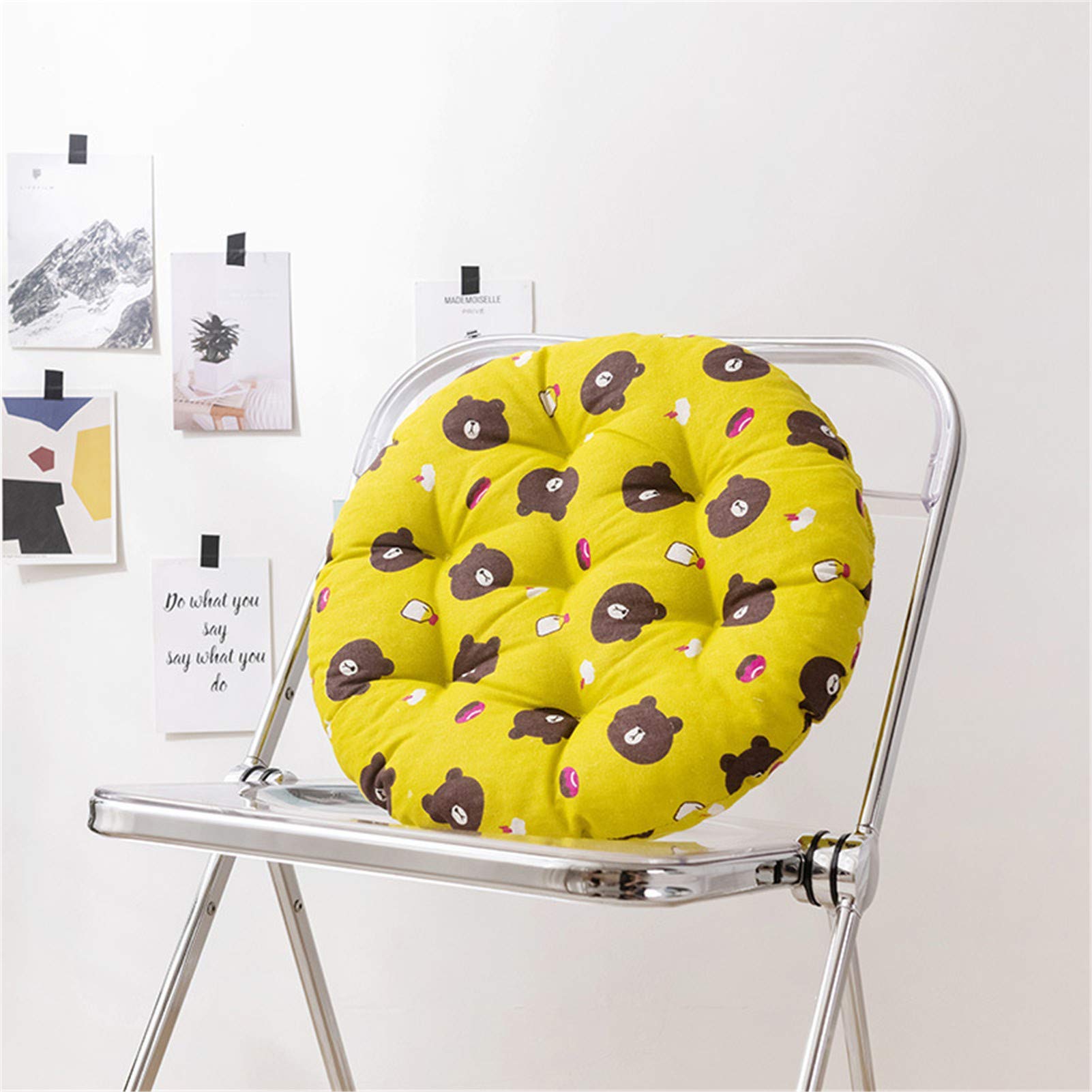 Coussin d'assise rond pour transformer vos chaises d'extérieur dures en sièges confortables