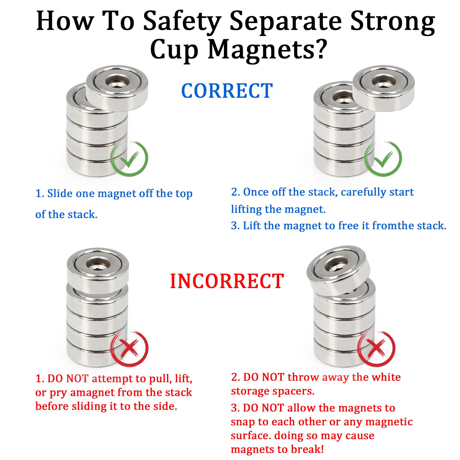Round Base Rare Earth Neodymium Pot Magnets,for Industrial Purposes Heavy Duty,Size 0.63"*0.2" with Countersunk Hole,Easily Install for Tool Room,Garages Hanging — Amazon image 3