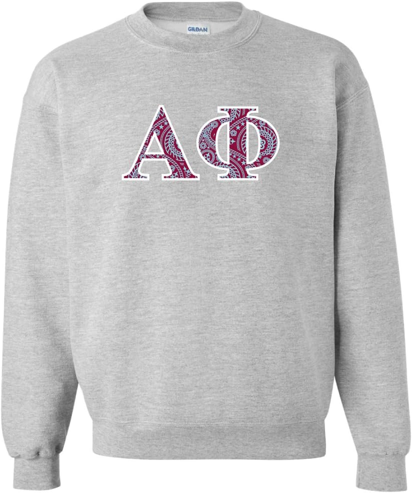 VictoryStore Apparel - Alpha Phi, Greek Letter Design Crewneck Sweatshirt