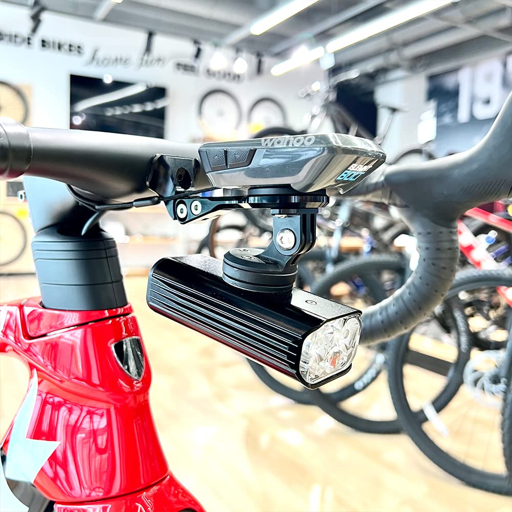 Cestbon Supporto da bici per Garmin Edge Wahoo Elemnt Combo Mount per Trek Madone (non XXX) Emonda Bontrager RSL VR-C MTB Aero VR-CF manubrio integrato e stelo Blendr