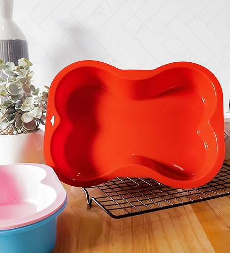 Miniatura 7 de Puppy Cake Molde de silicona en forma de hueso de perro (rosa)