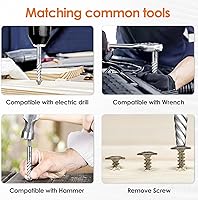 Vista 8 de Juego de 5 extractores de tornillos, juego de extractor de pernos de flauta en espiral, juego de extractor de pernos Cr-MO Easy Out para quitar