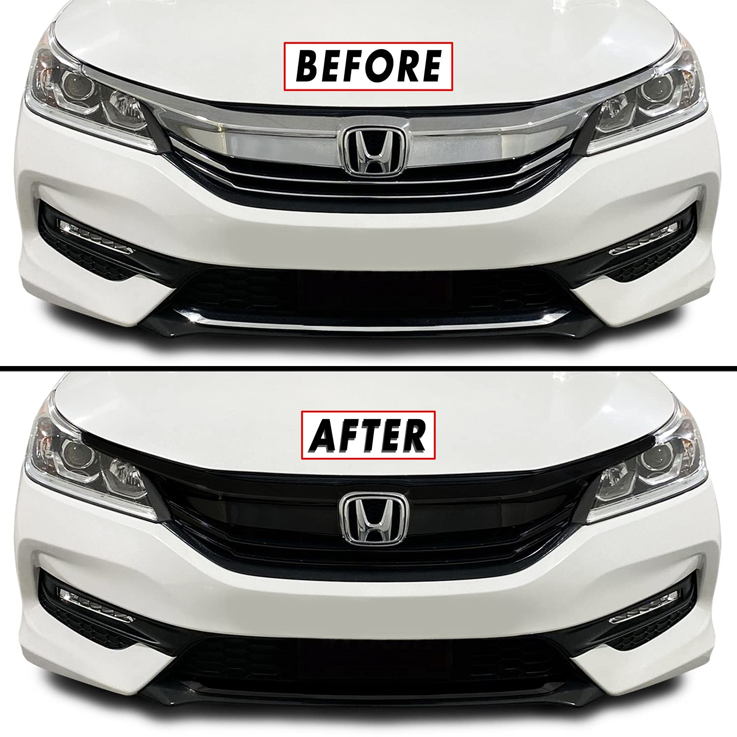 SlickMod Chrome Delete Blackout Vinyl Overlay for 20162017 Honda