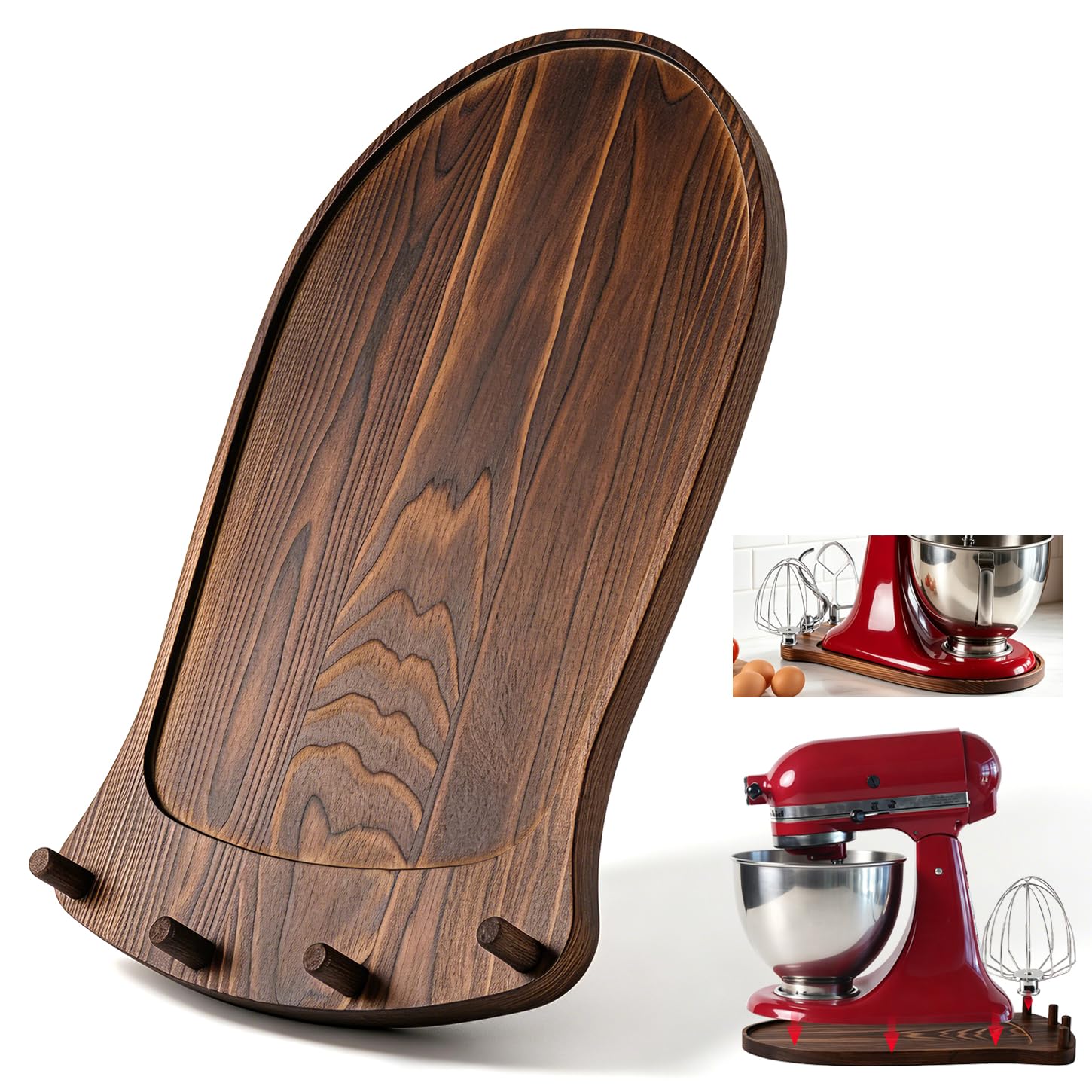 2-in-1 Mixer Slider with Storage for KitchenAid 4.5-5 Qt Tilt Head Mixer