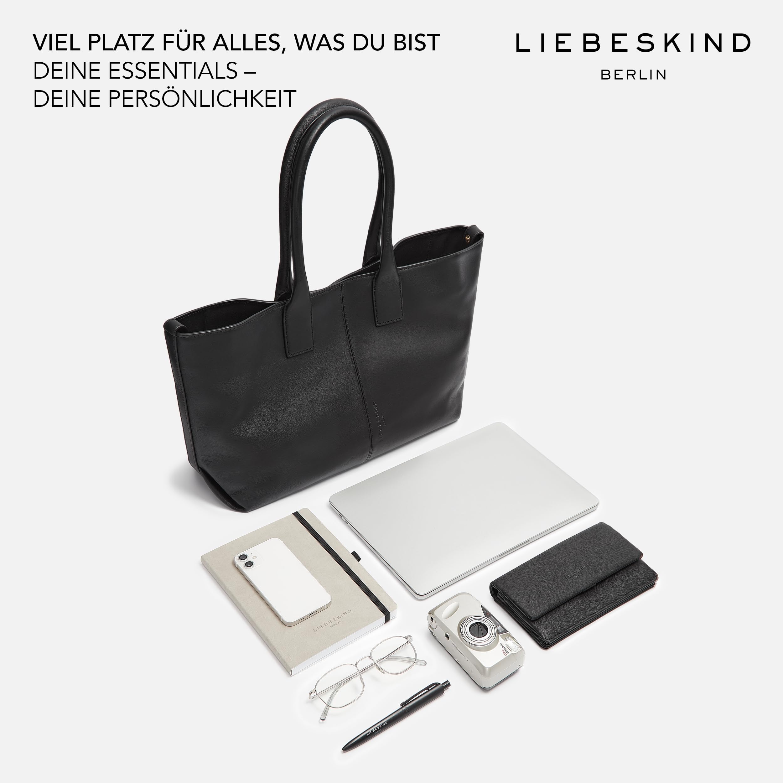 Liebeskind Berlin Damen-Shopper „Chelsea Shopper M“ – Shopper Damen aus Leder – großzügige Fächer
