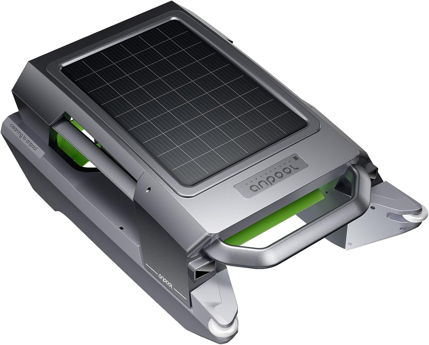 P1 Solar & Electric Robotic Pool Skimmer Cleaner - Dual Charging, Automatic Recovery Technology, 3 Motors, S Modes/Random Modes for Chlorine/Saltwater Pools (48H Runtime)