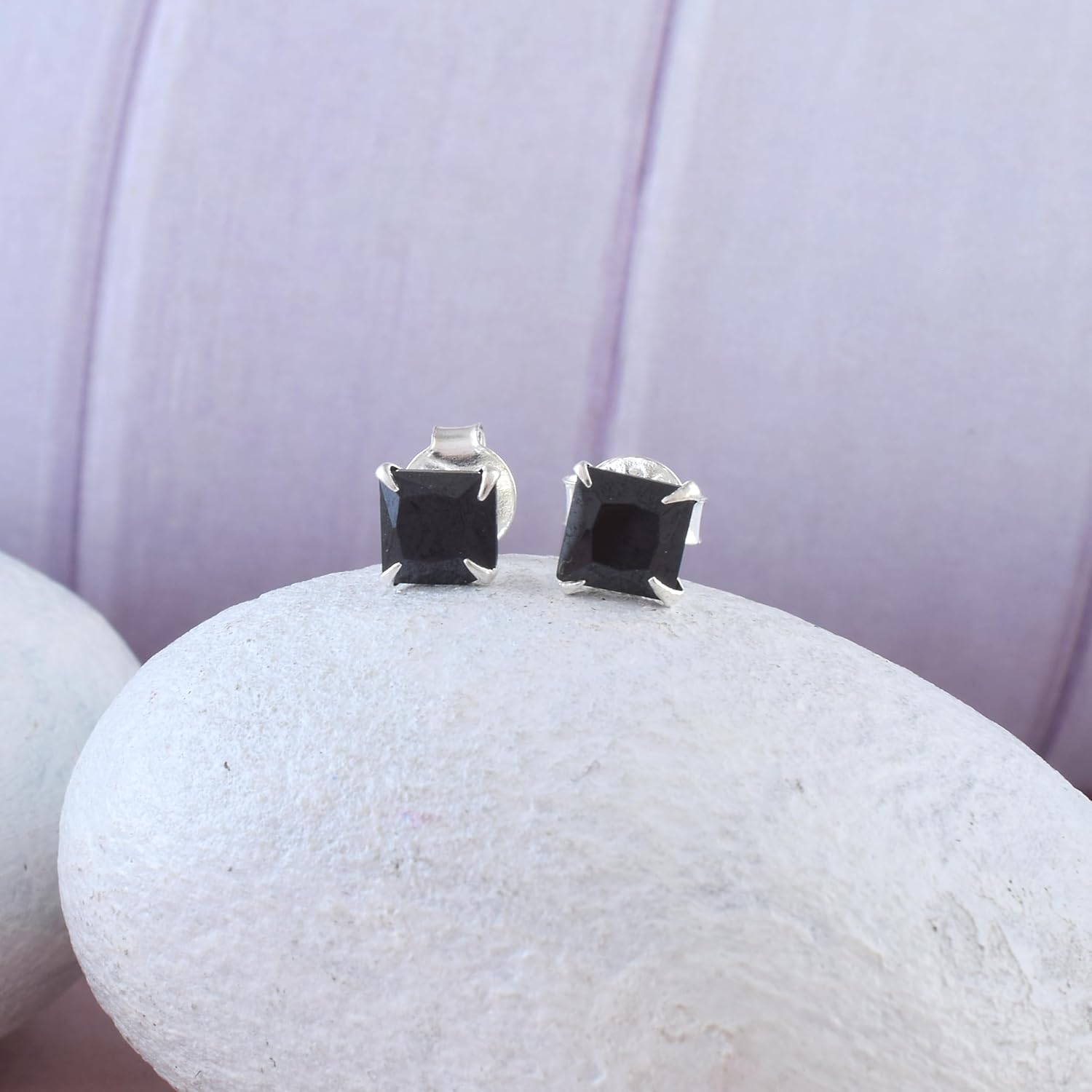 Sechi Solid 925 Sterling Silver Black Cubic Zirconia Stud Earrings for Women Hypoallergenic Cartilage Helix Jewelry - Image 5