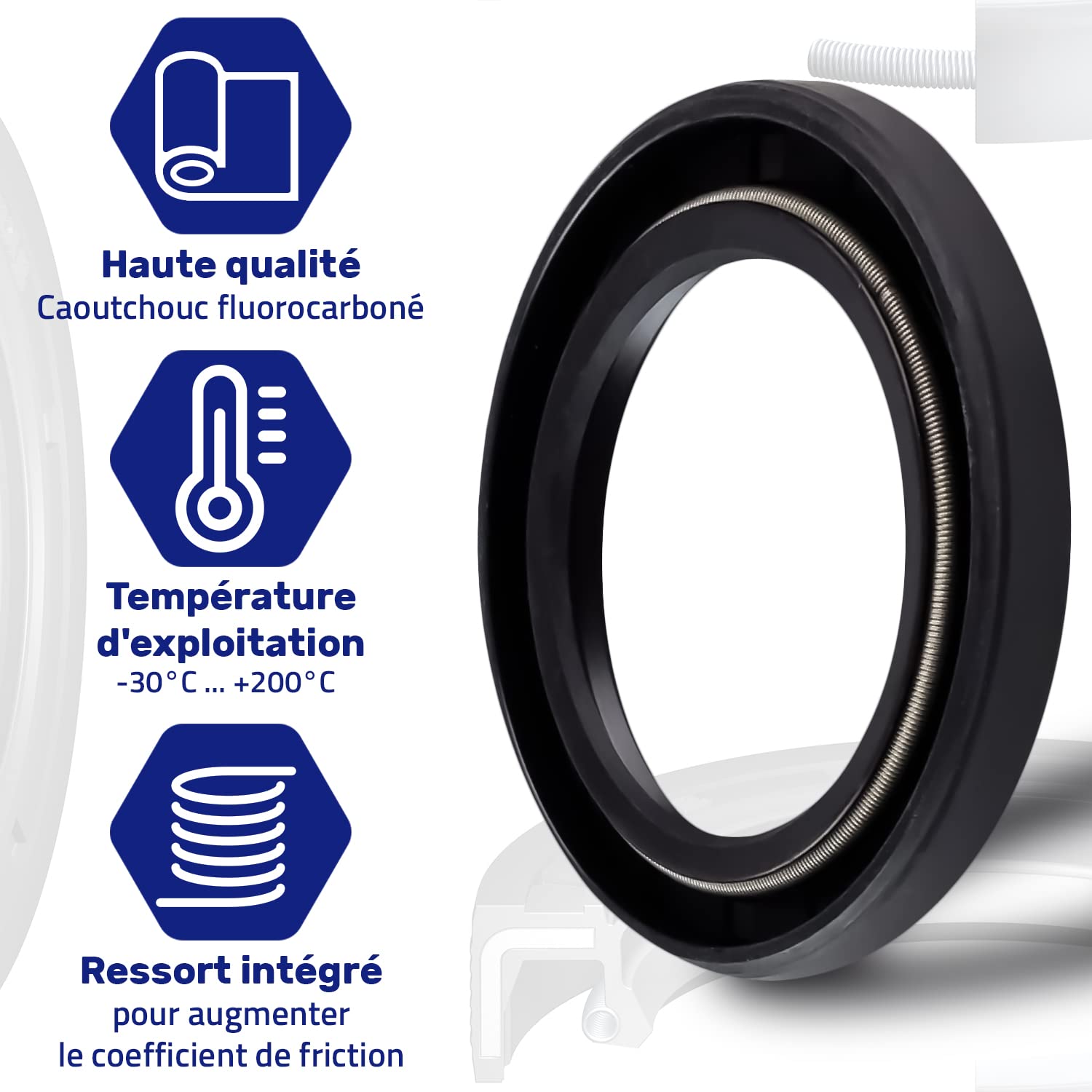 Joint Spi 35 X 52 X 7 Mm Section G Joint Hydraulique Arbre Garantie De 10 Ans - Monteral
