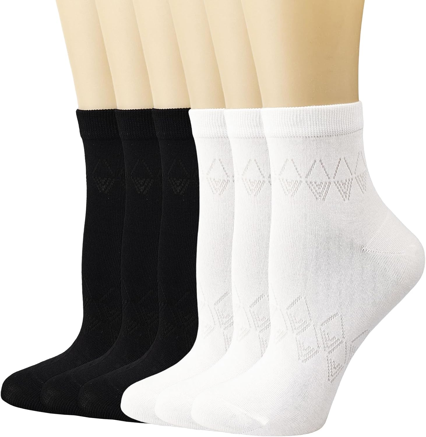 Mcool Mary Womens Crew Socks Ankle Breathy Thin Soft Cotton Casual