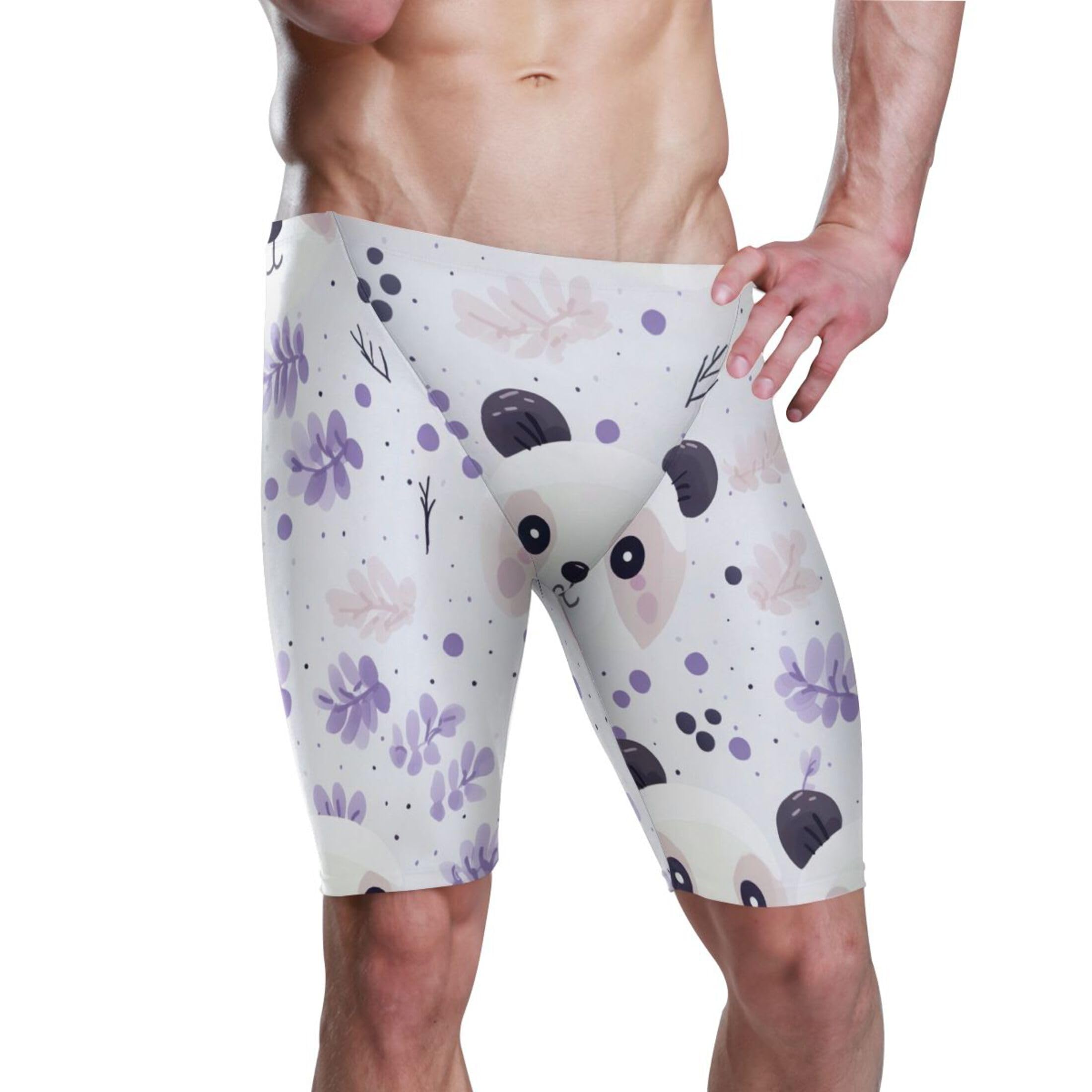 UMIRIKO Cute Panda Mens Swim Jammers Swimsuit XL B0402011