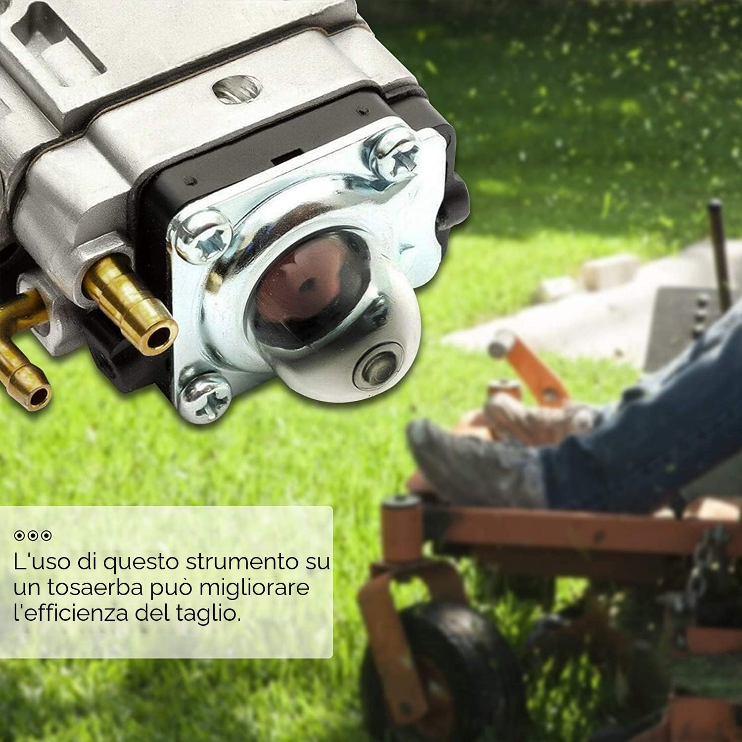 Carburatore per Motore per Decespugliatore 22cc 26cc 33cc 34cc 36cc, Sostituzione del 11mm Carburatore Sostituzione del Trim per Chainsaw kit Carburatore con Guarnizioni e Tubi