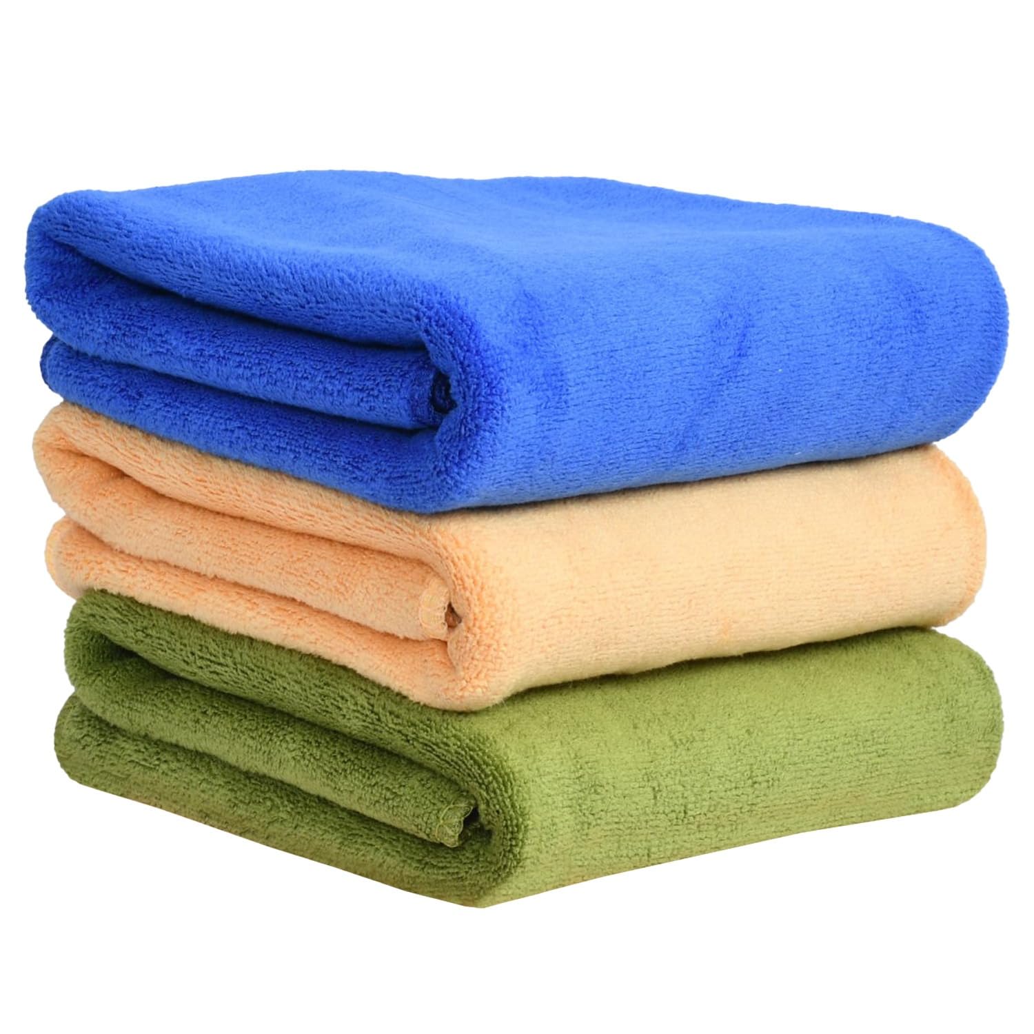 Yellow Weaves Super Soft Microfiber Hand Towels, Gym & Workout Towels 400 GSM, Multicolour 2, Set of 3