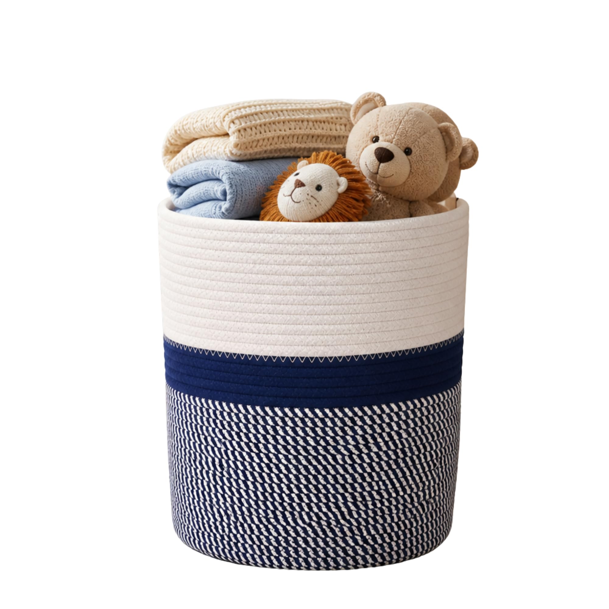 Cotton Rope Basket Cloth Toy Storage Laundry Washing Large Organizer Hamper | Laundry Basket (X-Large)