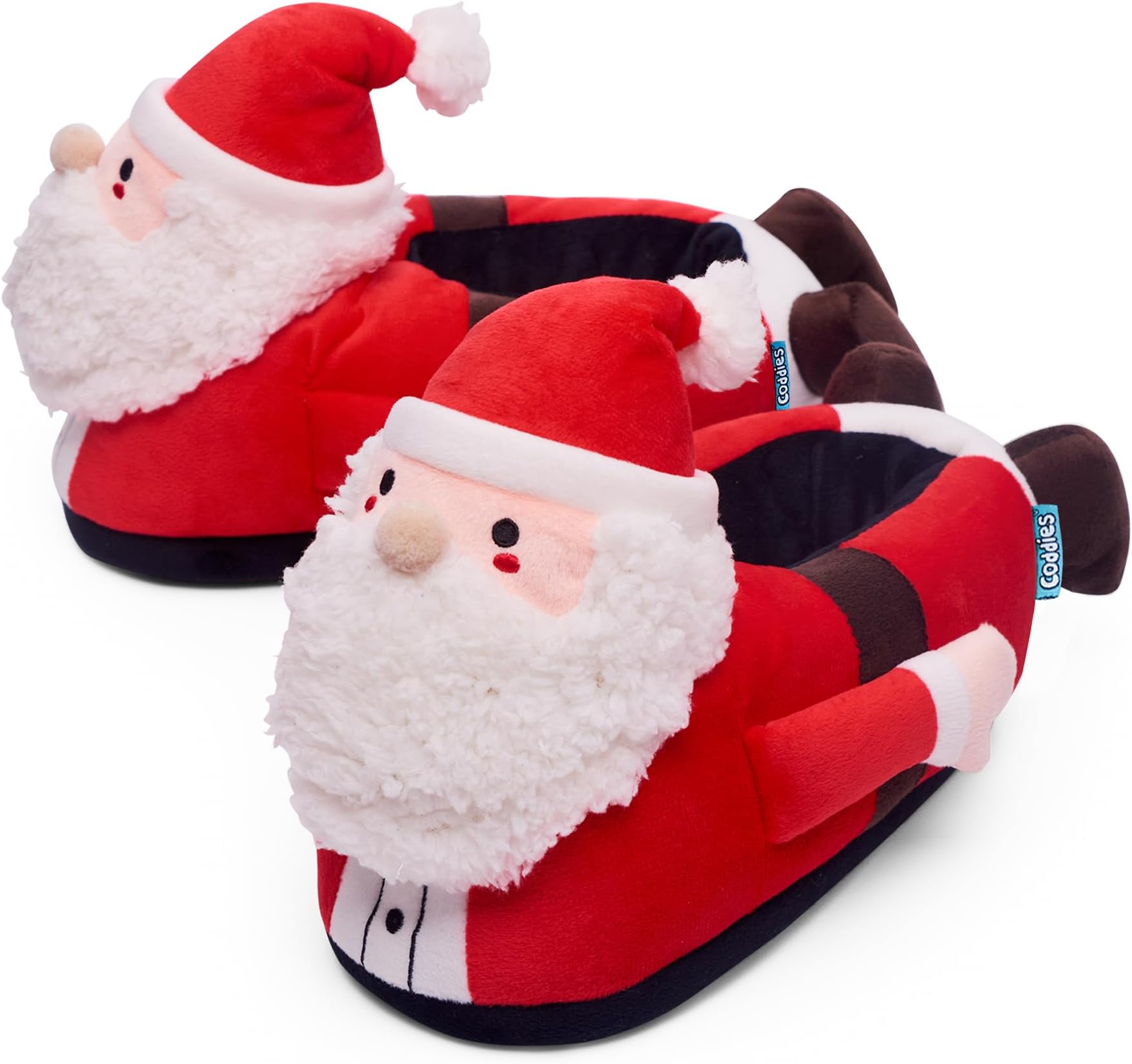 Santa Slippers - Ultimate for Him & Her - Memory Foam Sole & Anti-Slip Grip - Christmas Stocking Stuffers - Funny Slippers for Men, Women & Teens