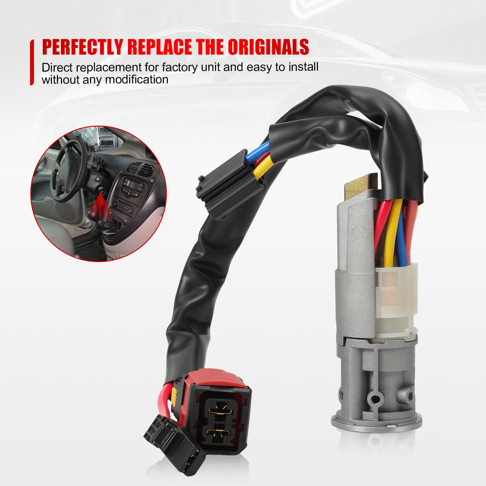 CCYKXA Kit De Verrouillage Neiman 2 Clés Pour Xsara Picasso Peugeot 206 406 Citroen 992712 4162p0 Interrupteur De Cylindre Dallumage Pour Peugeot 206 Interrupteur Dallumage 98 10 81053984
