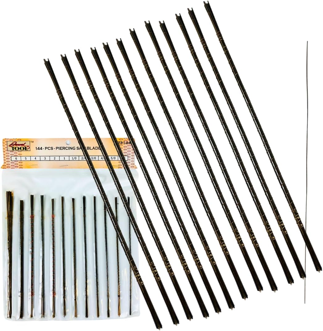 144pc Piercing Saw Blades with 12 Blade Sizes: 1/0-6/0 & 1-6