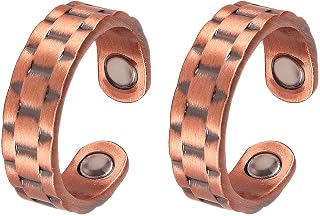 Magnetic Rings for Men Women,Copper Ring for Fingers Thumb,Adjustable Copper Jewelry Gift for Arthritis and Joint Pain Relief