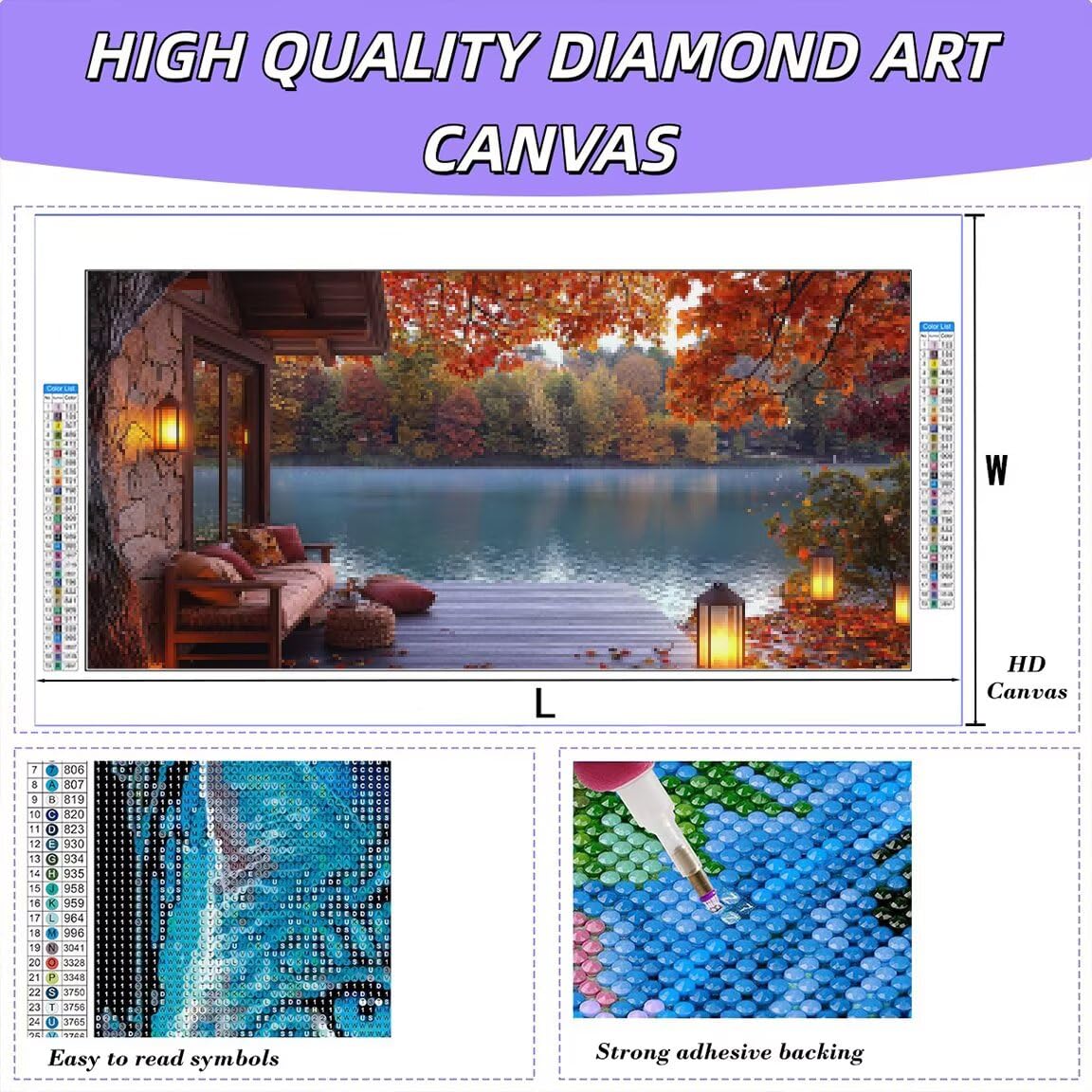 Diamond Painting Herbst, Diamond Painting Erwachsene Groß 140x70cm -0402