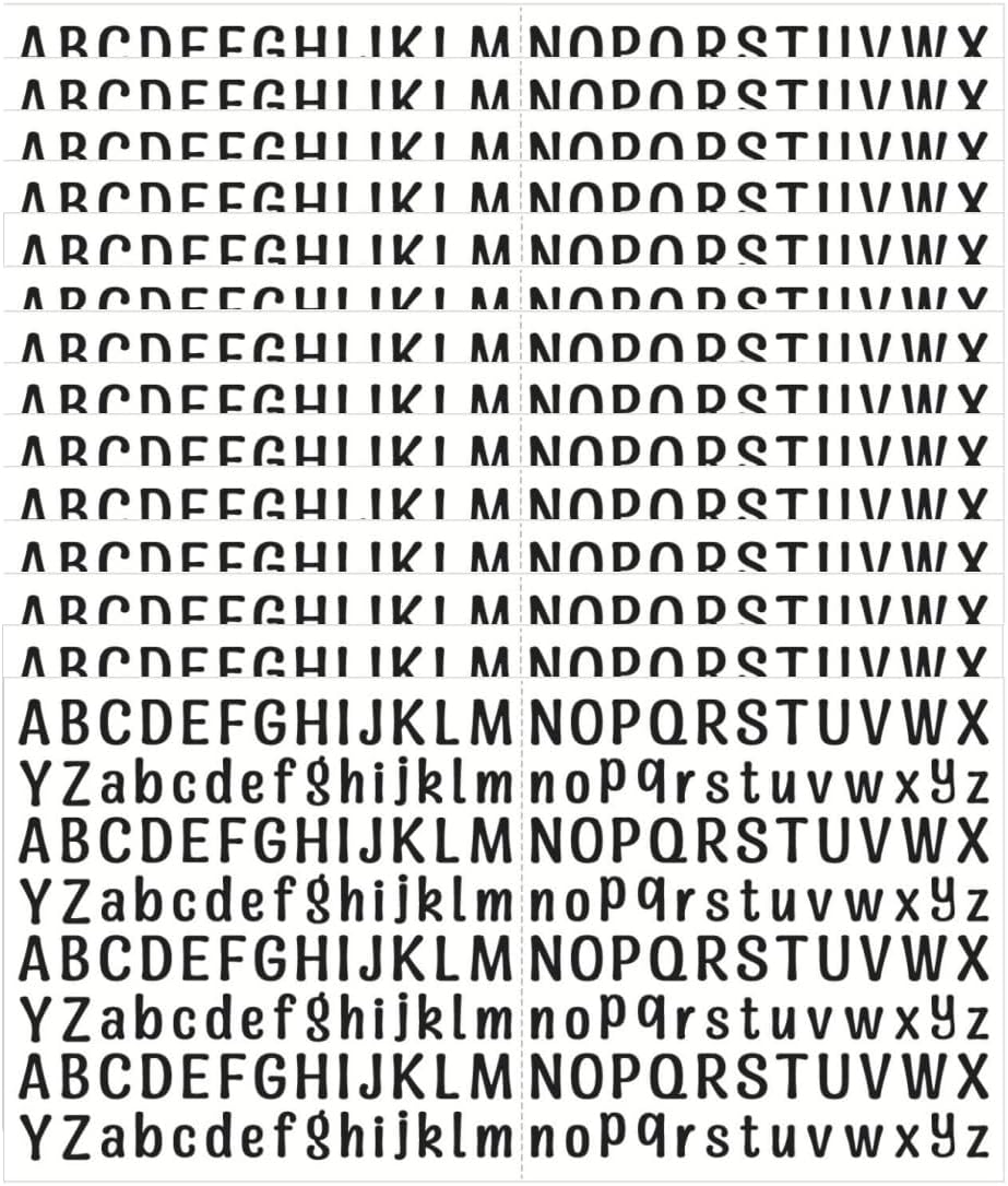 3120 Pieces 15 Sheets Letter Stickers, self-Adhesive Vinyl Waterproof Mailbox Stickers, Mailbox, Windows, Doors, Signs, Address, Enterprise (0.5 inch) (Black)