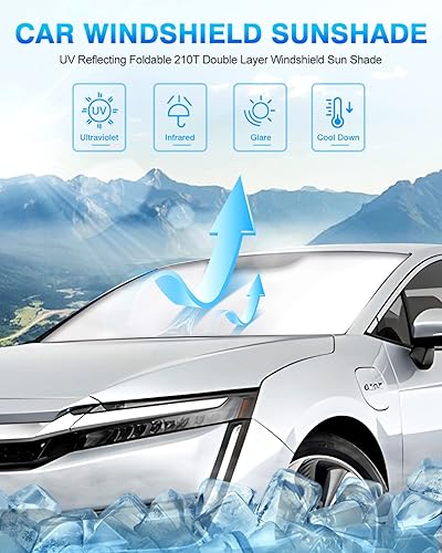 Miniatura 247 de KUST Parasol para parabrisas para Ford Fusion 2013-2020 2021, accesorios para ventana, protector de visera solar, plegable, bloquea los rayos UV