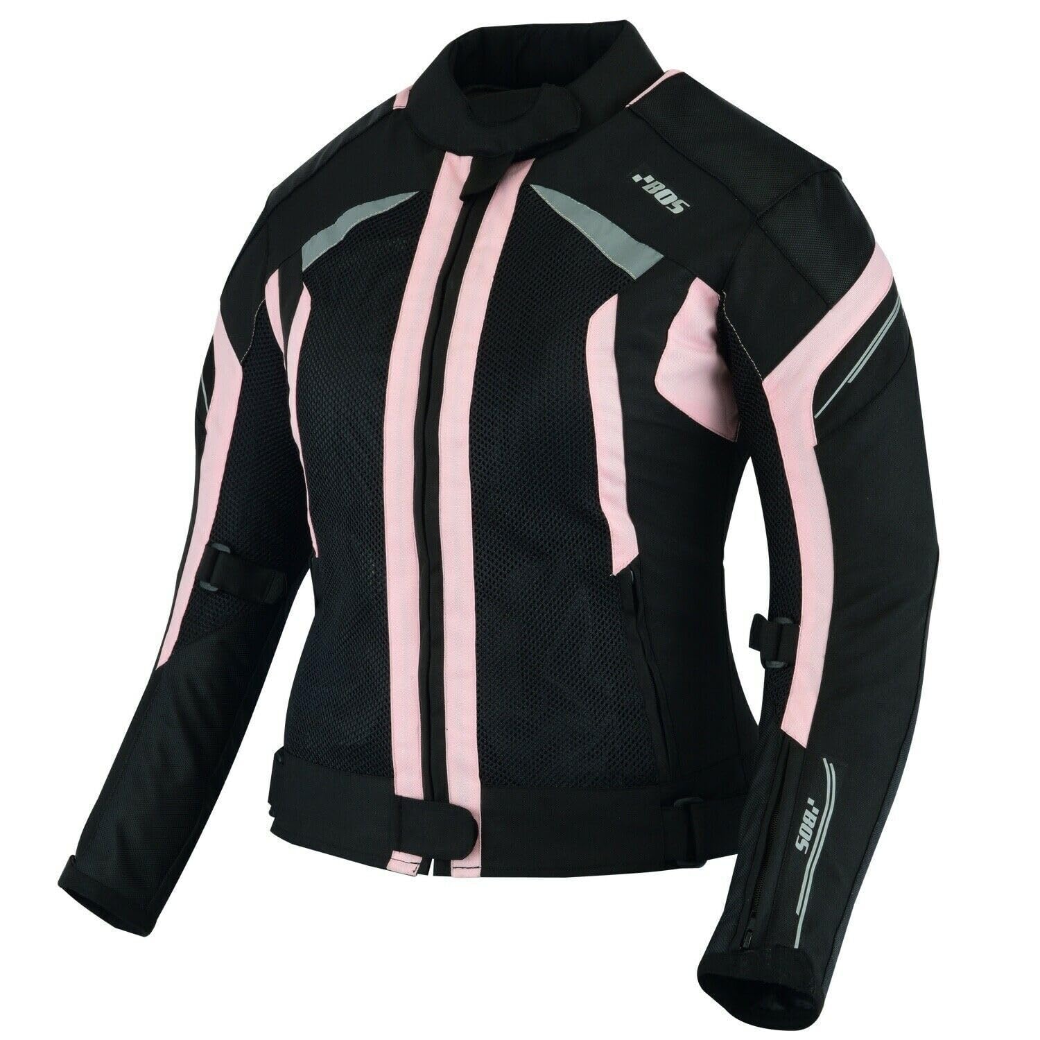 Motorradjacke Damen – Leichte Sommerjacke mit Protektoren und Mesh-Gewebe,Sommerjacke mit Schutzprotektoren und Belüftung